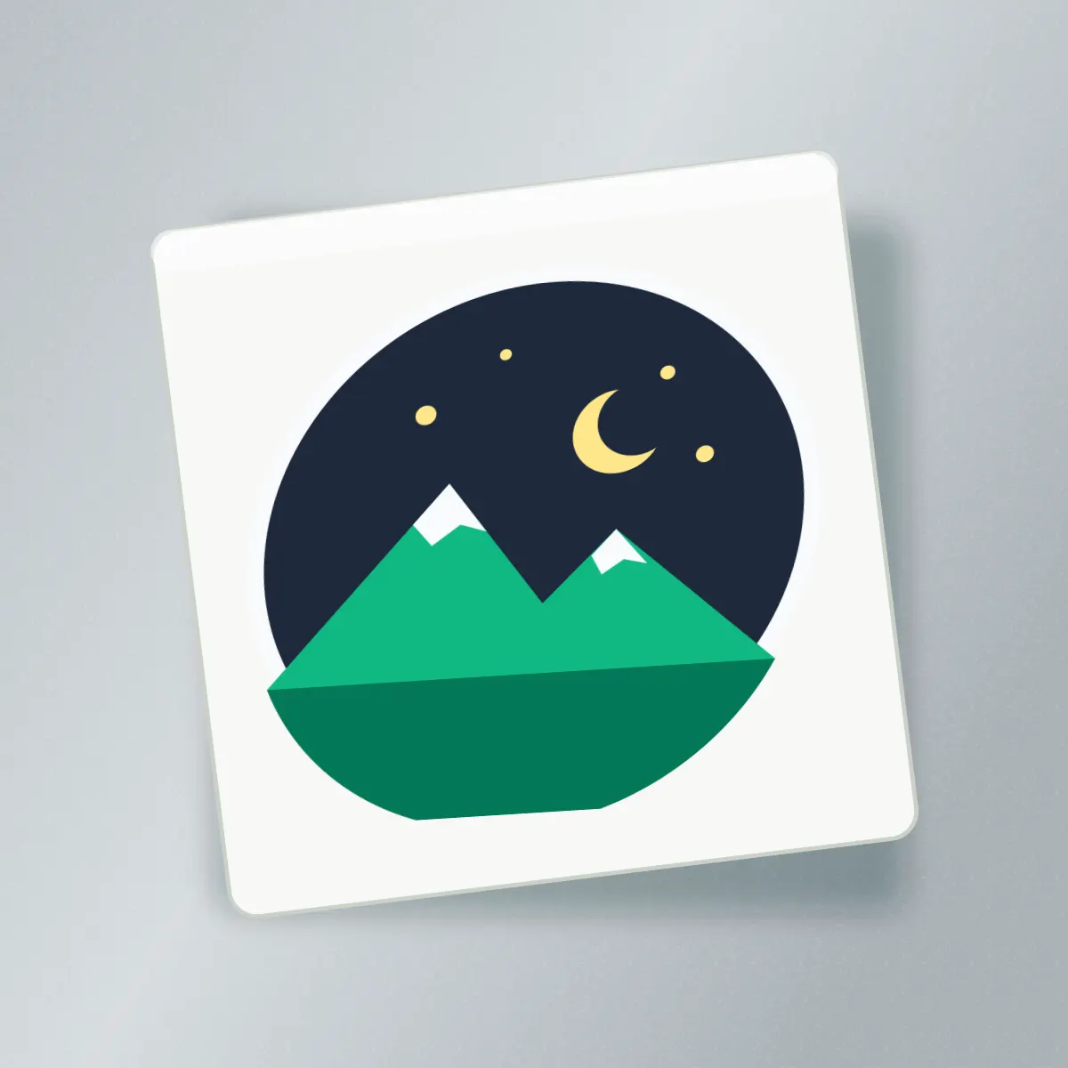 Magnets: a rendered preview with the mountain peaks sample art