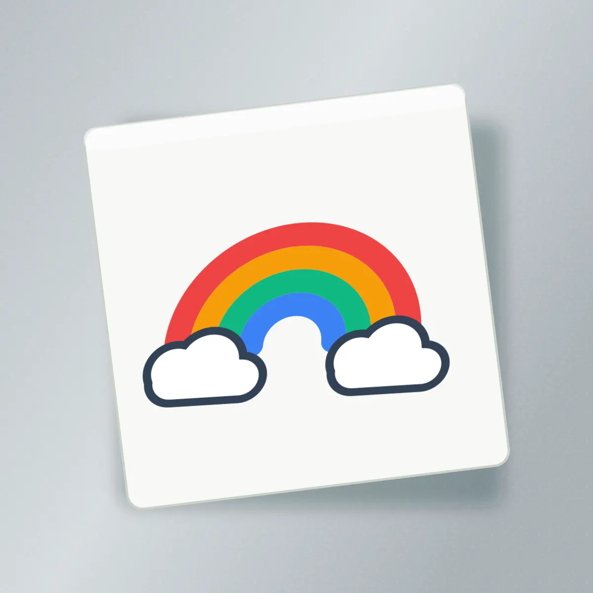 Magnets: a rendered preview with the rainbow sample art